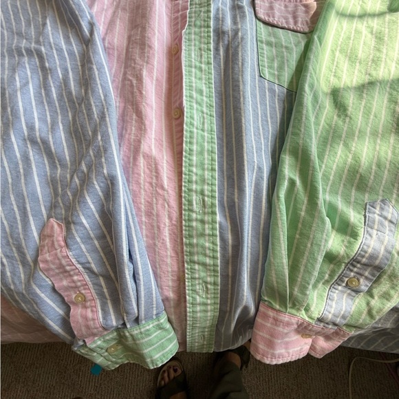 Ralph Lauren Pink, Blue, and Green Striped Shirt - Picture 8 of 8